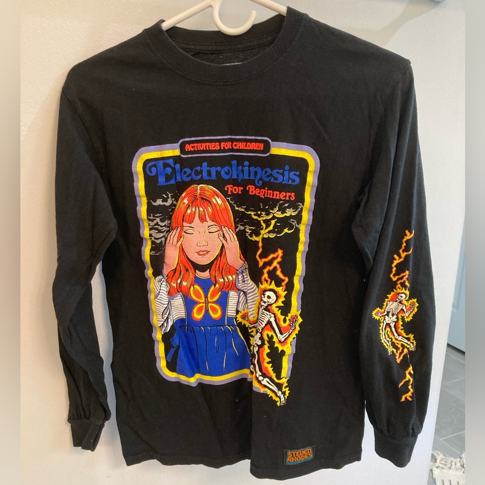 STEVEN RHODES electrokinesis long sleeve shirt size small with sleeve hit